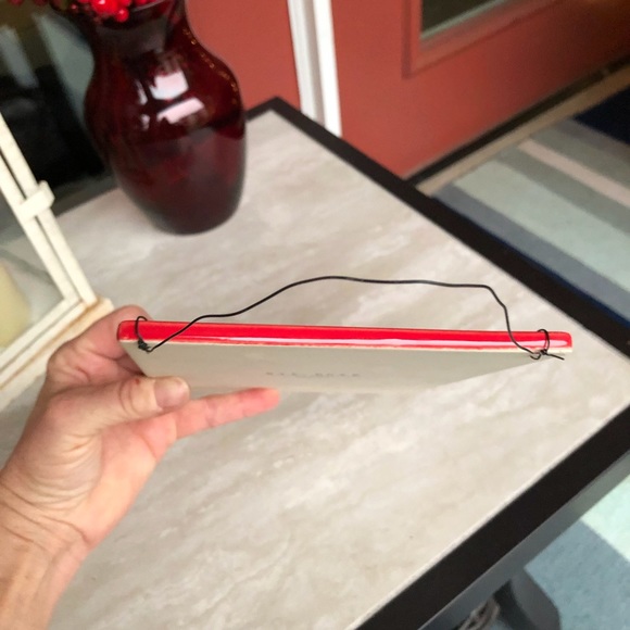 Rae Dunn red ceramic "Sleigh Bells Ring" Sign New - Picture 5 of 8